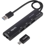 هاب Tsco THU 1165 USB,Type-c به LAN+USB3